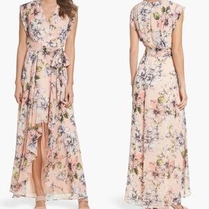Eliza J Asymmetrical Floral Dress
